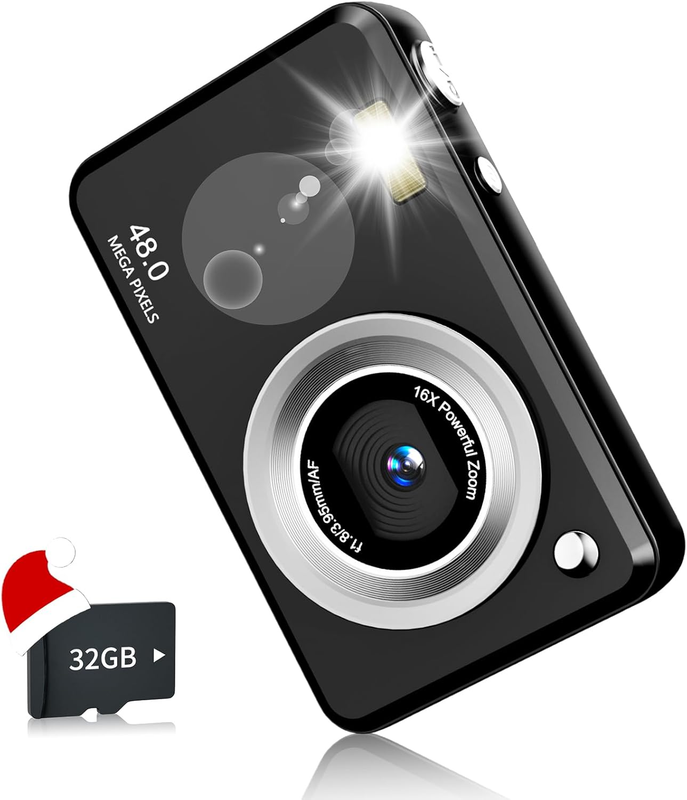 FHD Kids Digital Camera 16X Zoom 32GB Card Gift for Boys & Girls8