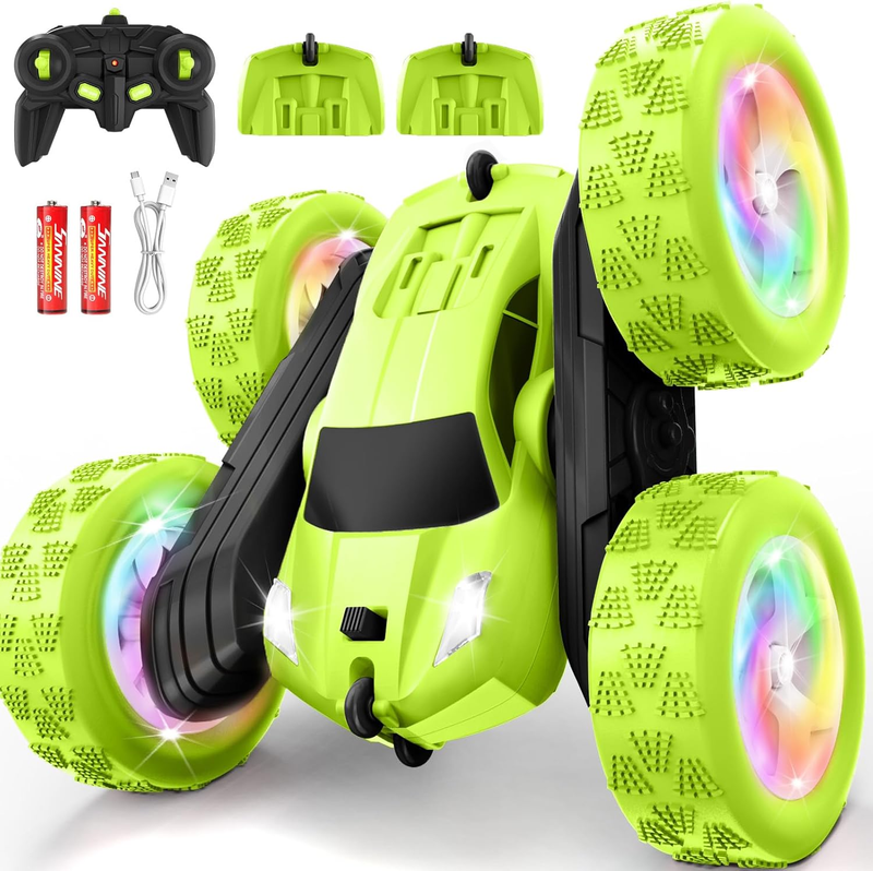 RC Stunt Crawler Car 2.4GHz 360 Flips Double Sided Boys Gift Green10