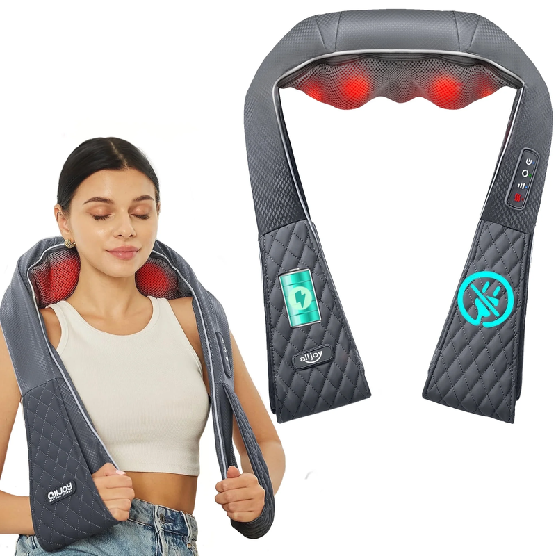 Cordless Neck & Shoulder Massager w/ Heat, Deep Tissue, Rechargeable, Gift Idea8