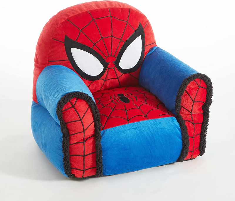 Spiderman Bean Bag Chair Red Medium Kids 3+ Sherpa Trim Polyester9