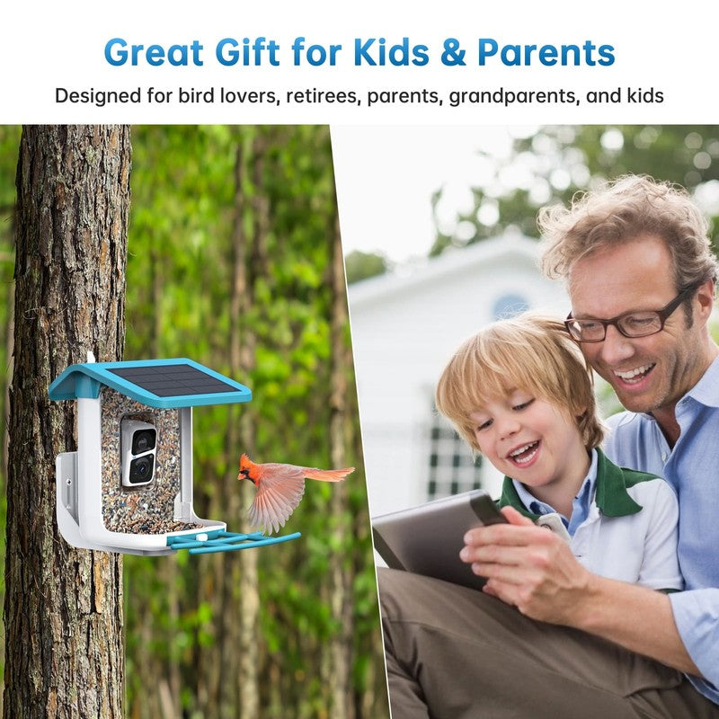 Smart Bird Feeder with Camera-2L Solar Bird House with Camera-Ai Recognition Bir3