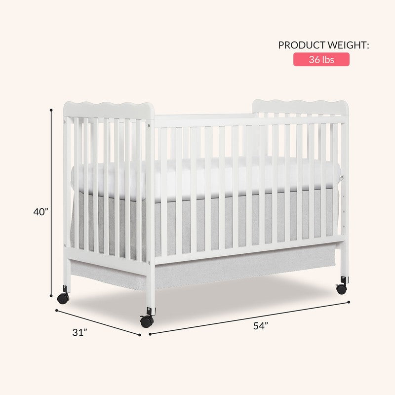 Carson Classic 3 in 1 Crib White Converts to Toddler Bed Sofa Adjustable Height1