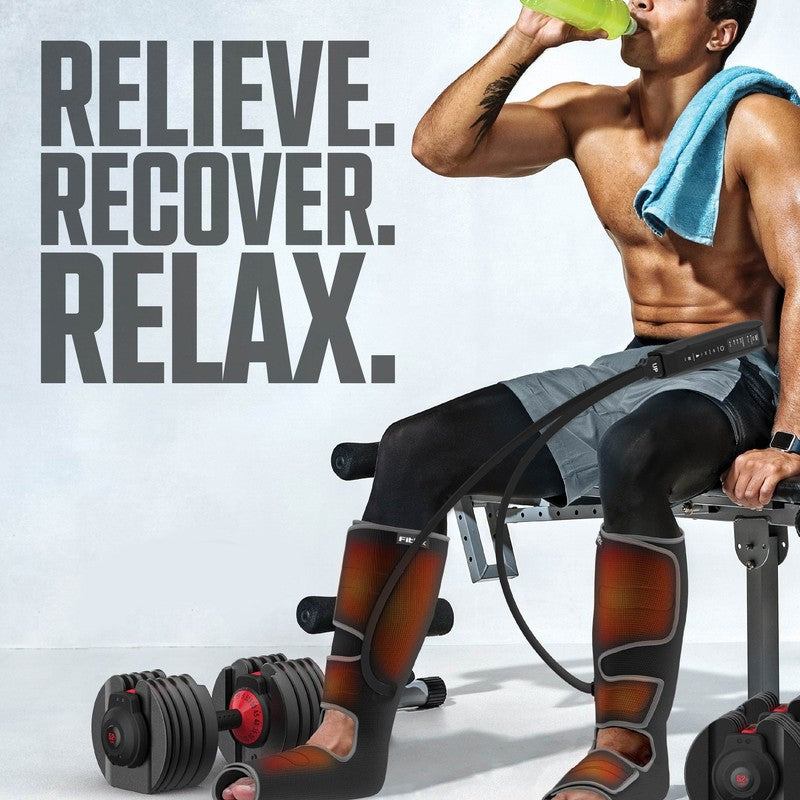 Recovermax Compression Boots – Heated Leg & Foot Massager with Adjustable 9