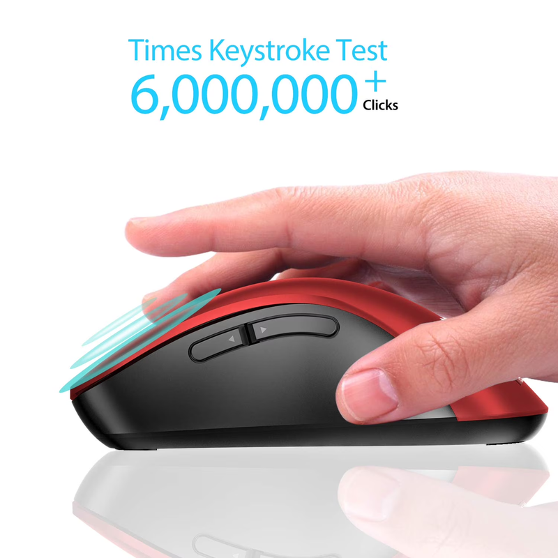 Wireless Optical Mouse 1400 DPI Cordless USB Nano Receiver for PC Laptop Red8