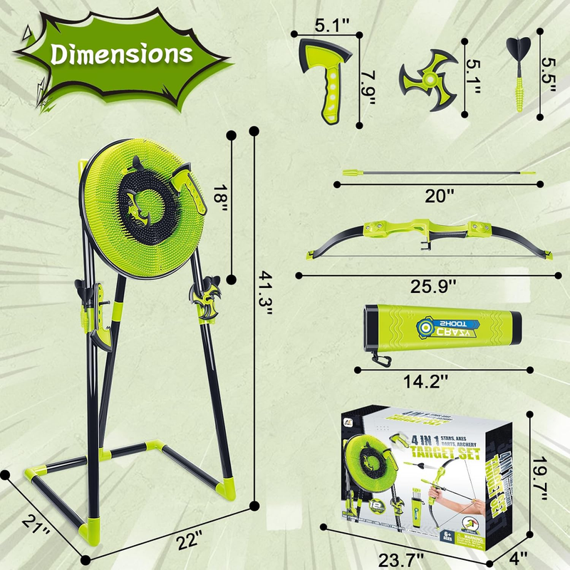 Axe Throwing Game Set Backyard Target Axes Ninja Stars Archery Family5