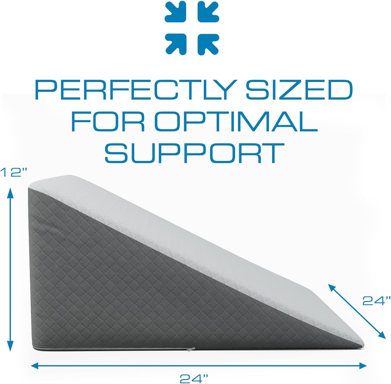 Bed Wedge Pillow for Sleep Apnea, FSA Eligible Acid Reflux, and Back Pain Relief7