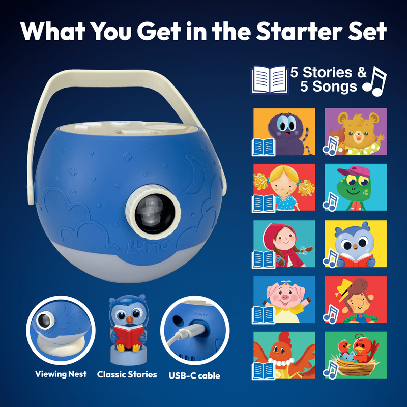 Projector Starter Set 5 Stories & 5 Songs, Toddler Toy Gift for Ages 3+1