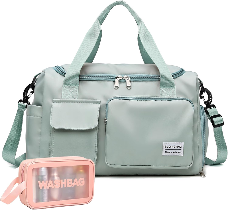 Women Gym Duffle Bag Travel Weekender Carry On w/ Shoe Compartment8