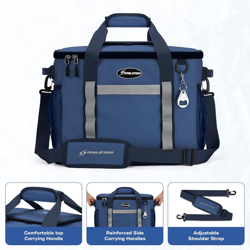 Collapsible Soft Cooler Bag 35 Cans Leakproof Beach Camping Cooler5