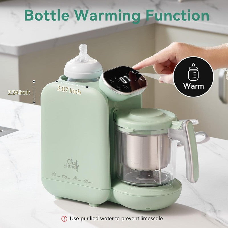 5-in-1 Baby Food Maker Steamer Blender Warmer Auto Cooking BPA-Free Green6