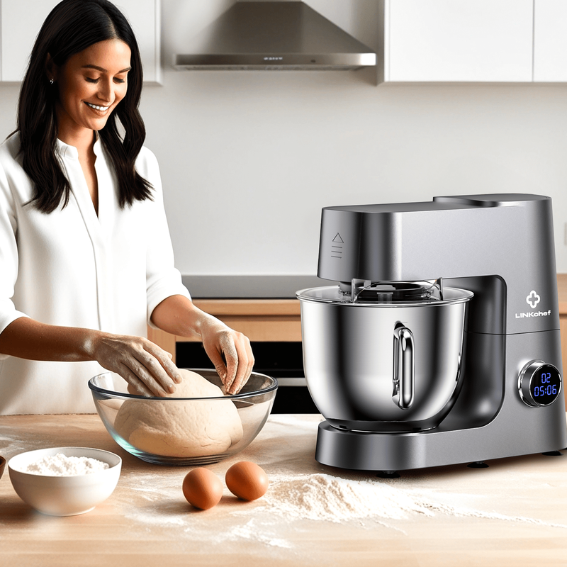7.4QT Stand Mixer 800W 12 Speed Kitchen Electric Mixer Dough Hook Whisk Beater5