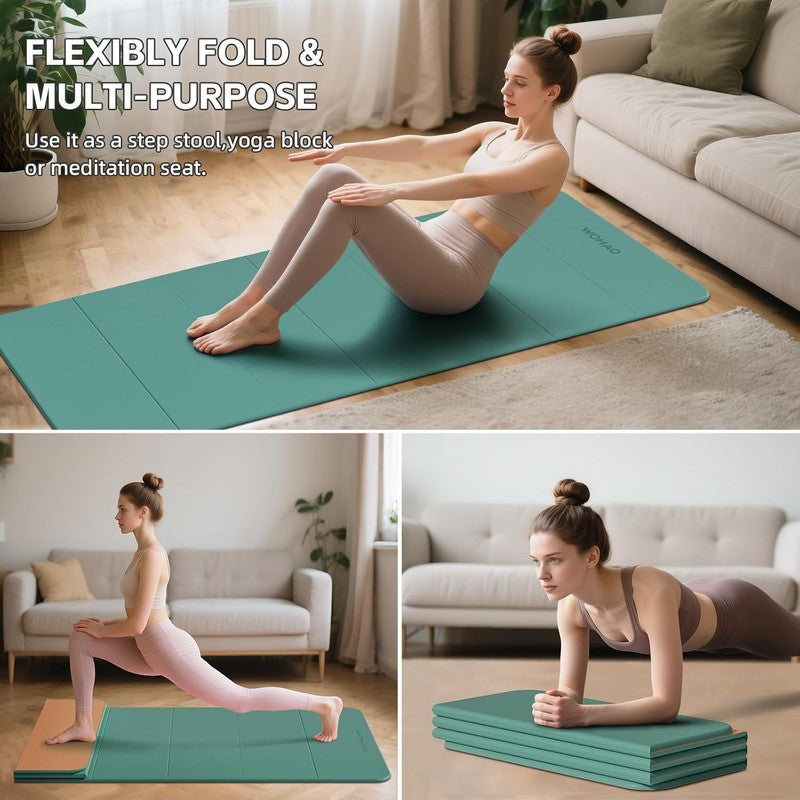 7 Fold Yoga Mat 70"X24"   1/2 Inch Thick Folding Exercise Mat, Compact Non Slip 5