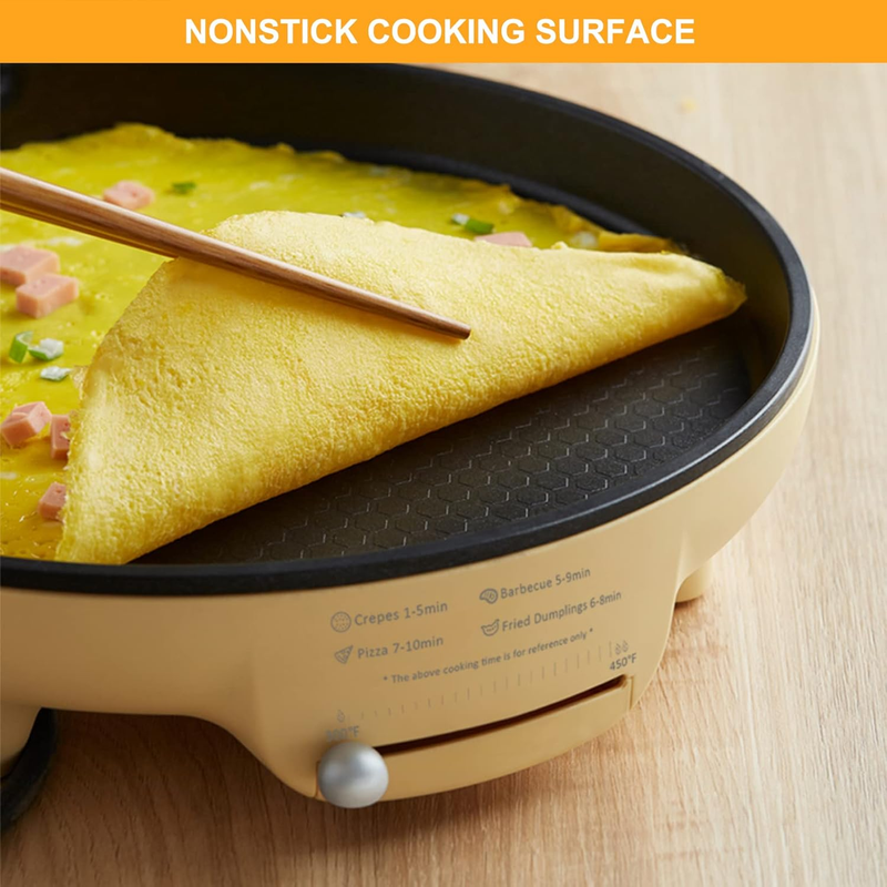 Bear 11.8" 1500W Electric Smokeless Indoor Grill Nonstick Adjustable Temp2