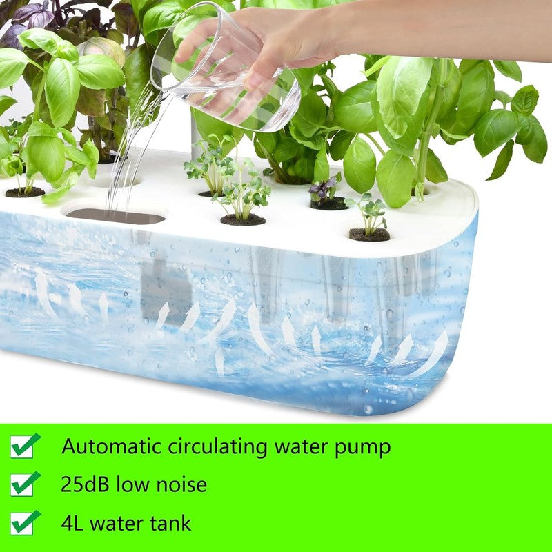 12 Pod Hydroponics Growing System Indoor Herb Garden Kit w/ Grow Light Timer3