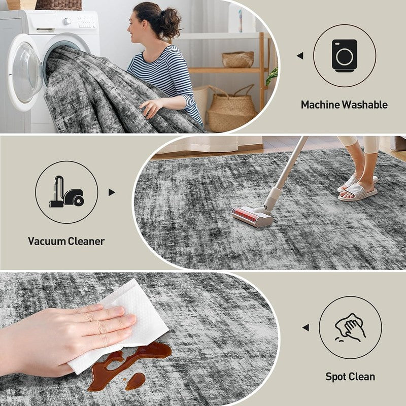 8X10 Area Rugs Washable Rug: Modern Abstract Living Room Rug Soft Anti-Skid Thin2