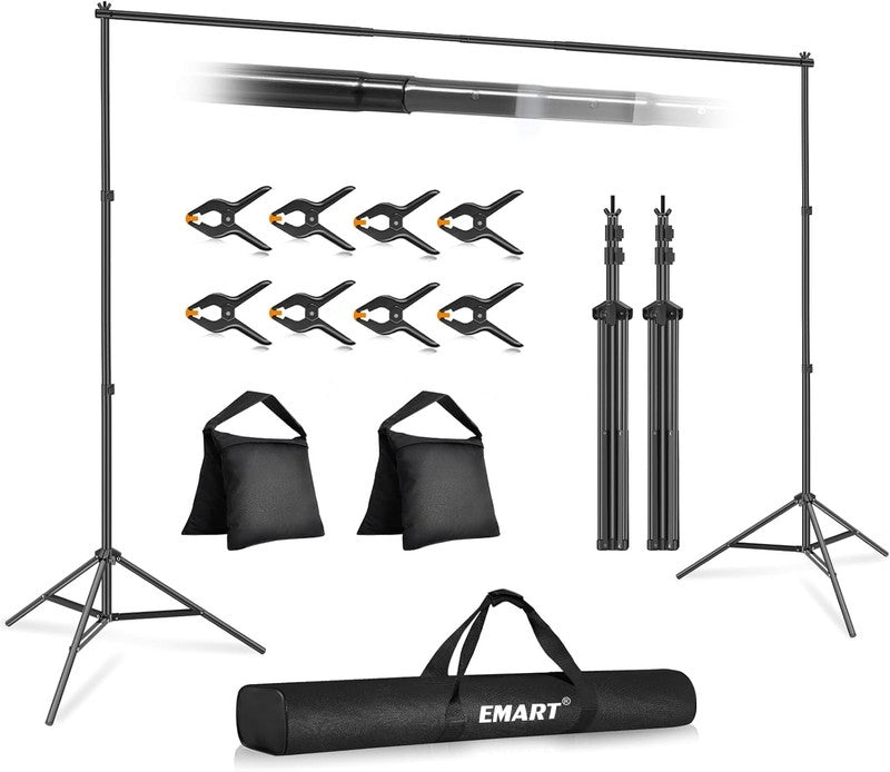 Backdrop Stand 10X7Ft(Wxh) Photo Studio Adjustable Background Stand Support Kit 1