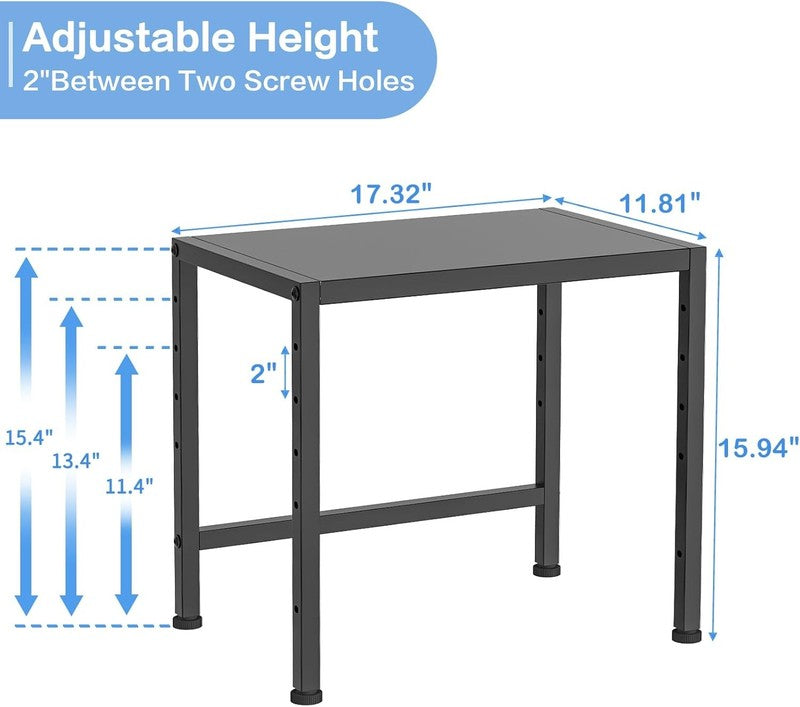 17.3" Metal Storage Shelves Heavy Duty 150lb Adjustable Kitchen Utility Rack1