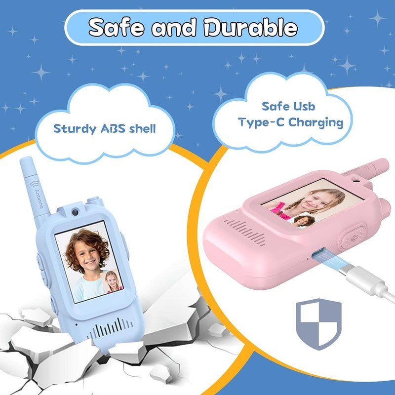 Kids Walkie Talkies 2 Pack Rechargeable Long Range Toy Radios Boys & Girls 3 53