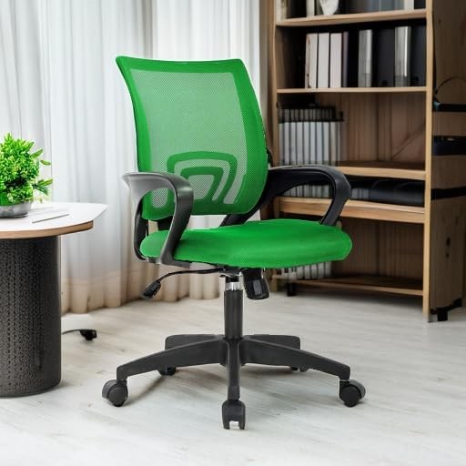 | Ergonomic Office Chair | Mid Back Swivel Desk Chair | Breathable Backrest & Lu1