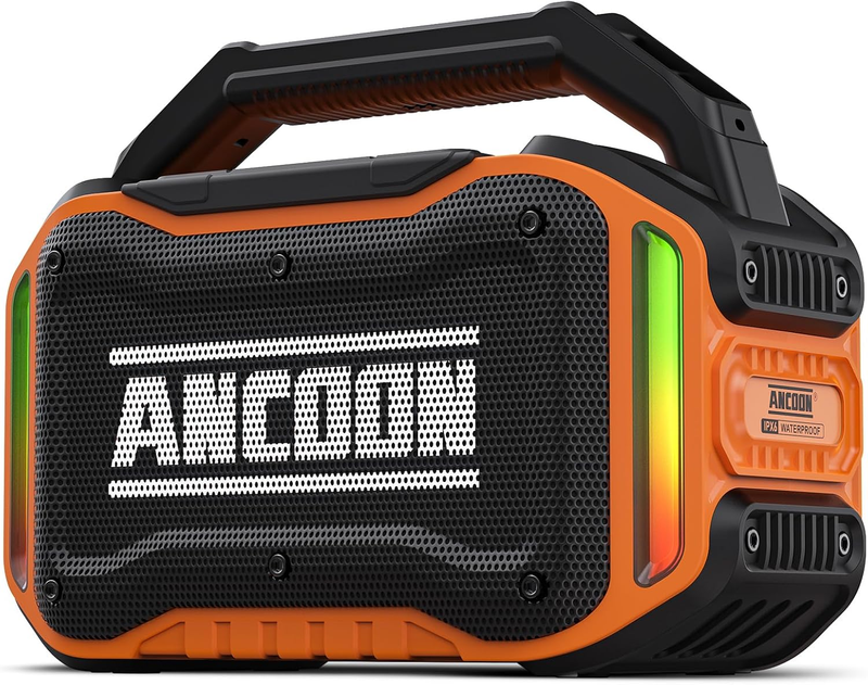80W Bluetooth Speaker, Loud Bass, IPX6 Waterproof, 20H Playtime, TWS, Orange7