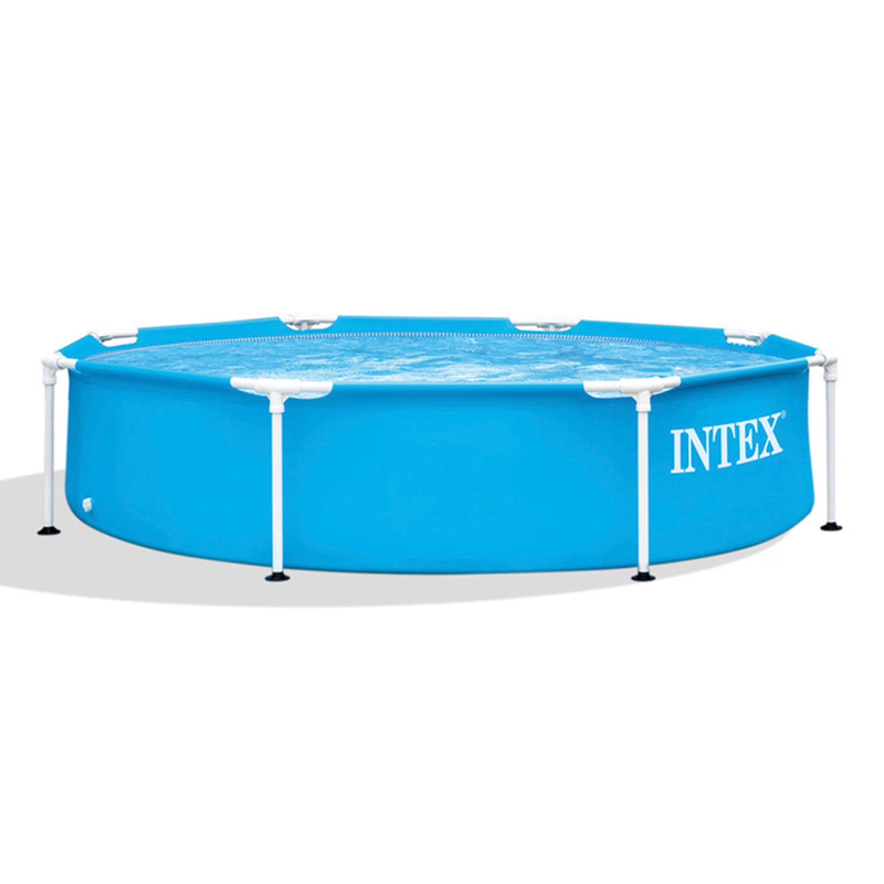 8ft Round Metal Frame Pool 20in Above Ground Swimming Pool Blue9