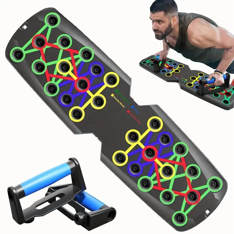 28 in 1 Push up Rack Board System Fitness Workout Train Home Gym Exercise Stands0
