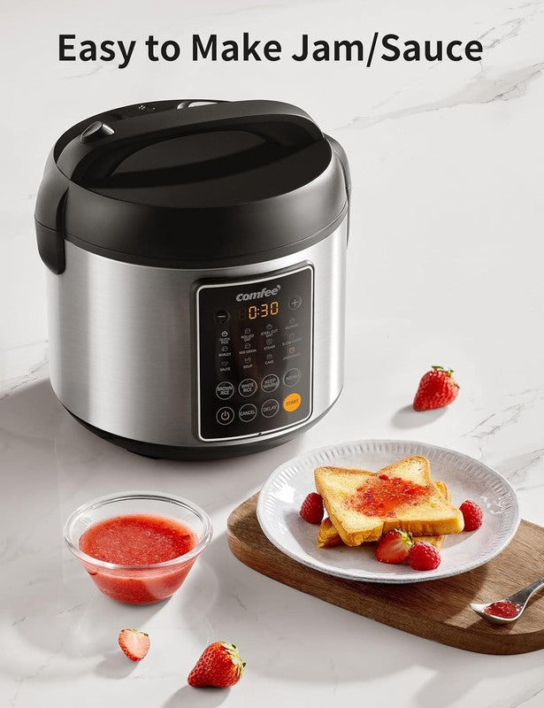 Rice Cooker 14 in 1 Multi Cooker 5.3Qt 20 Cup Steamer Sauté Warmer Stainless4