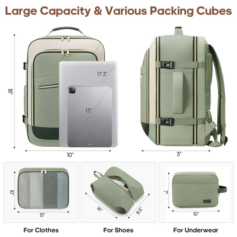 Travel Backpack for Women Carry on Backpack Flight Approved 40L Personal Item Ba3