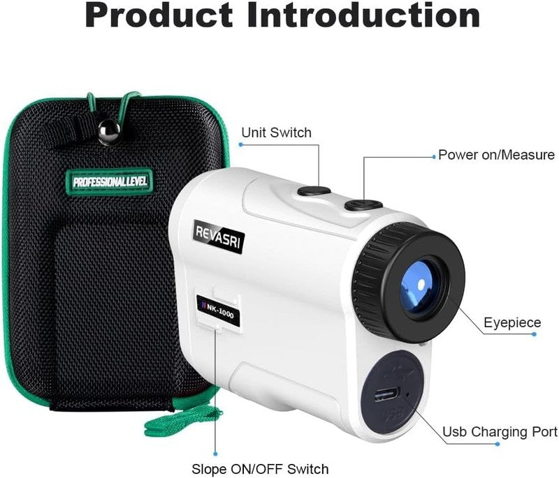 Golf Rangefinder with Slope and Pin Lock Vibration, External Slope Switch for Go5