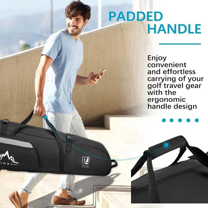 Soft Sided Golf Travel Bag w Wheels Heavy Duty 600D Polyester Universal3
