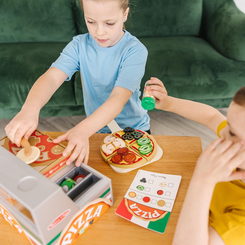 Top & Bake Wooden Pizza Play Set 41 Pc Pretend Food Toy Kids 3+ FSC Certified7