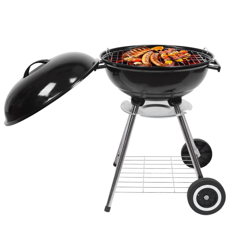 Portable Steel Charcoal Grill BBQ Grill Spherical Design Black7