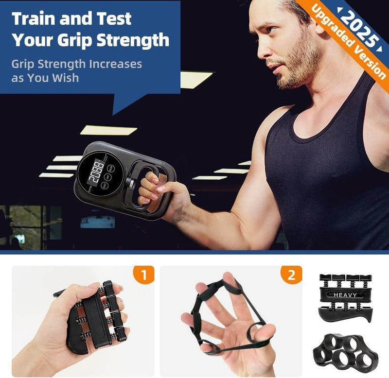 Hand Grip Strength Tester 265Lbs, LED Display, Grip Trainer for Home & Gym4