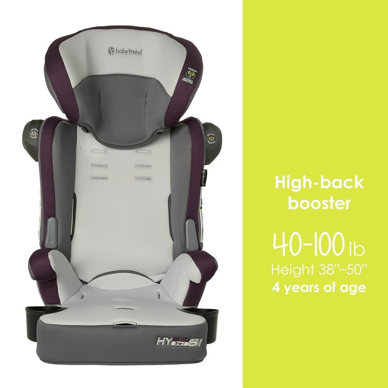 Hybrid SI 3 In 1 Combination Booster Seat with Side Impact Protection, Dash Plum4
