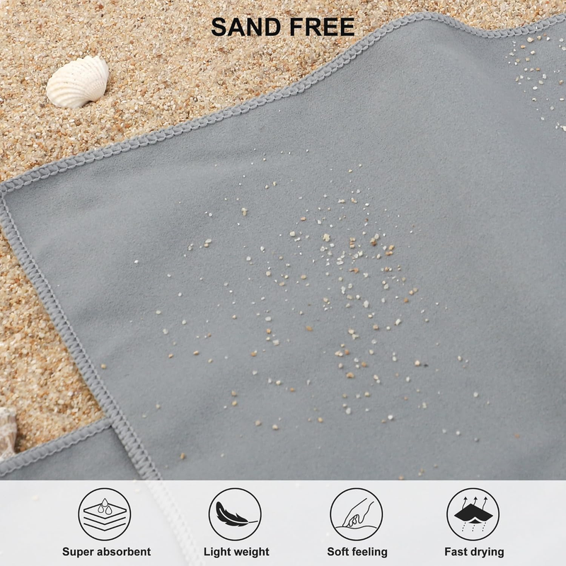 Microfiber Travel Towel Quick Dry Gym Camping Beach Pool Ultra Compact4