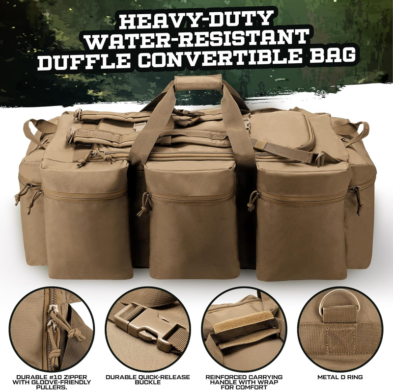 Large Military Duffle Bag 100L Tactical Travel Sports Equipment Bag6