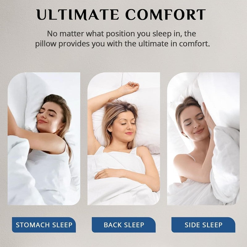 Pillows Queen Size Set of 2, Medium Support, Fluffy Hotel Quality for Sleepers6