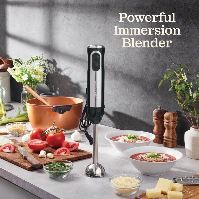Powerful Immersion Blender, Electric Hand Blender 500 Watt with Turbo Mode, Deta1