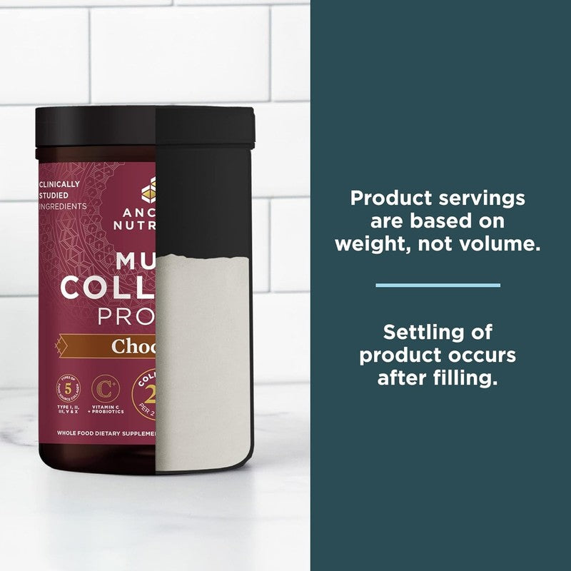 Chocolate Collagen Peptides Powder with Probiotics & Vitamin C, 40 Servings6