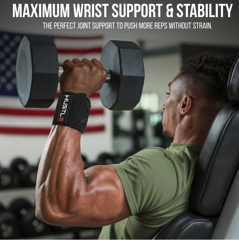 Wrist Wraps 12"/18" Premium Weightlifting Support Powerlifting Bench Gym Straps2