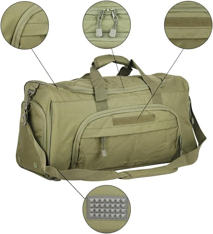 Gym Duffel Bag for Men Sports Duffel Bag with Shoe Compartment (Green Model B)5