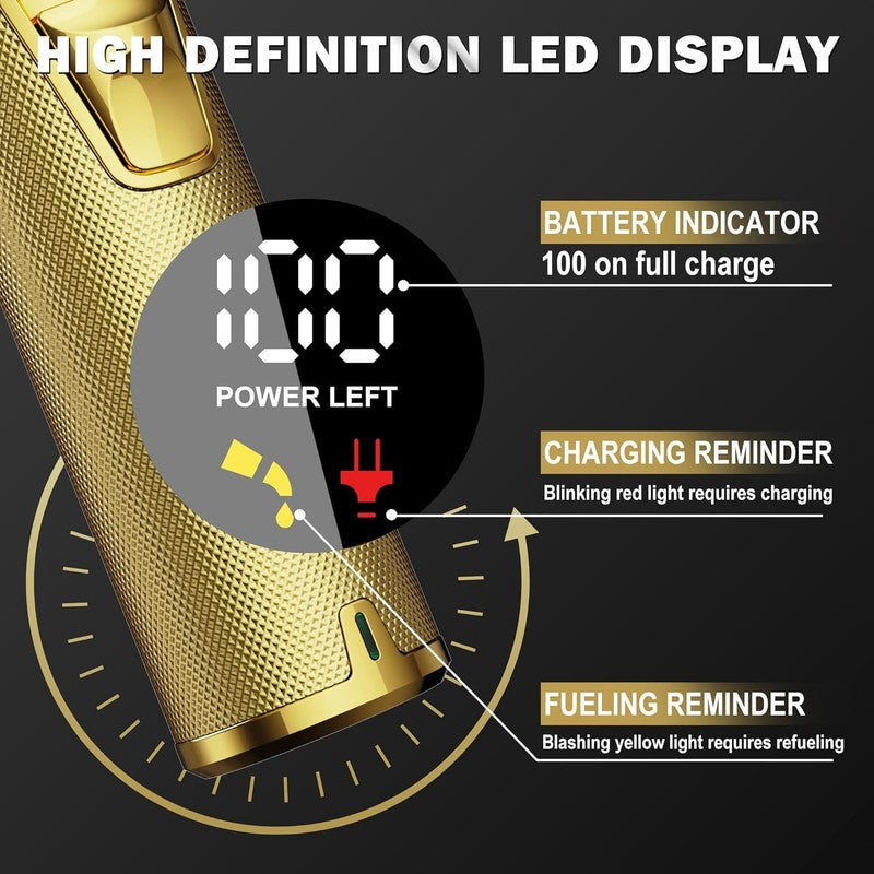 Professional Hair Clippers for Men | Cordless Barber Trimmer with LED & Case3