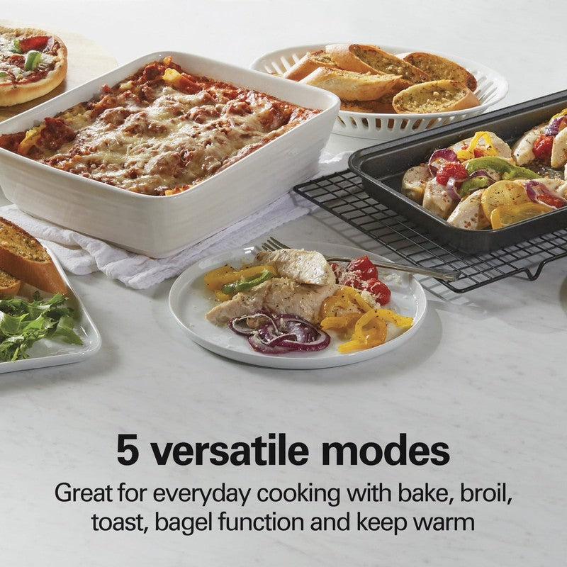 4-Slice Countertop Toaster Oven with 5 Versatile Cooking Modes, Red2