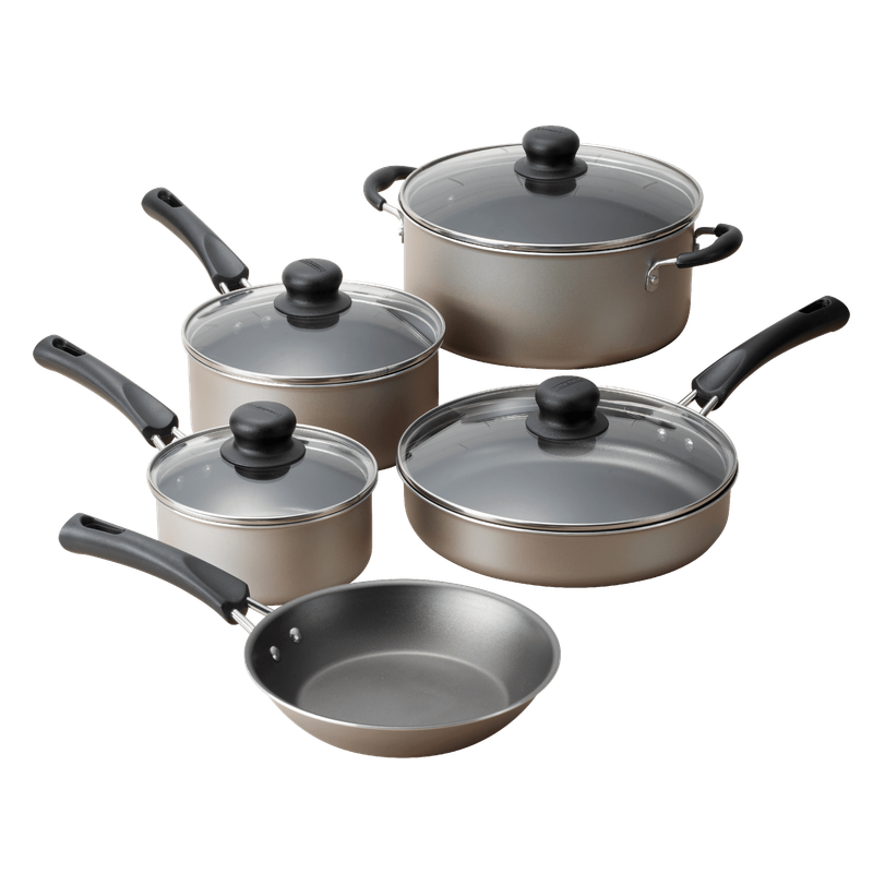9 Piece Non Stick Cookware Set, Champagne0
