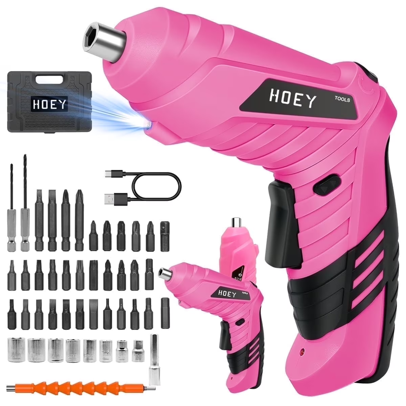 47-in-1 Cordless Electric Screwdriver LED USB Dual Position Handle Home DIY9