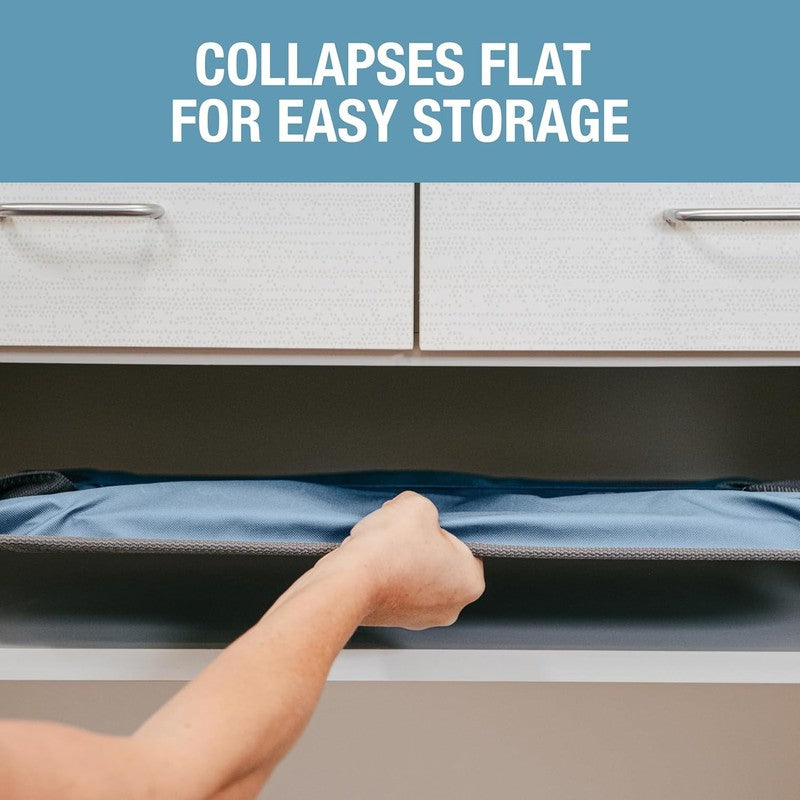 Collapsible Laundry Basket Hamper 2 Pack 60L Denim Gray Foldable Organizer6