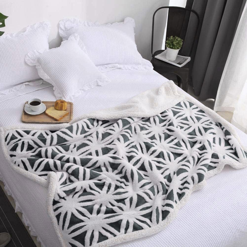 Sherpa Fleece Blanket Fuzzy Soft Throw Blanket Dual Sided Blanket for Couch Sofa6