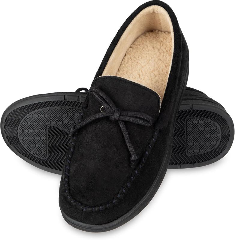 Men'S Slip On Indoor/Outdoor Microsuede Memory Foam Comfort Moccasin Slippers3
