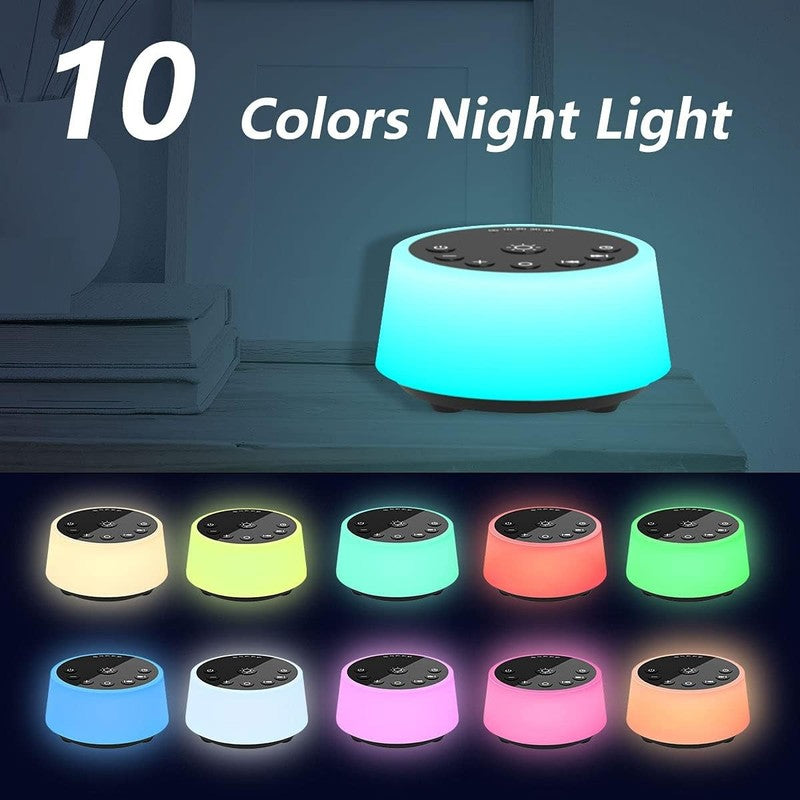 Sleep Sound Machine with 10 Colors, 25 Soothing Sounds & 32 Volume Levels2