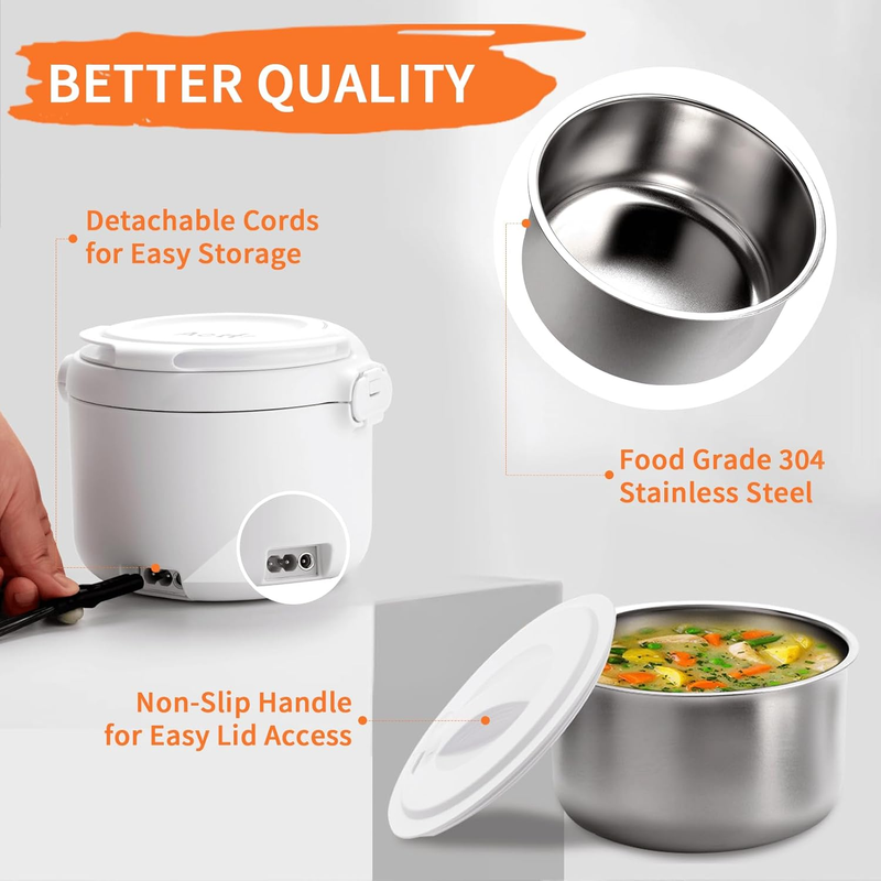 Electric Lunch Box, 32 Oz Portable Food Warmer Heater, Lunch Warmer Portable4